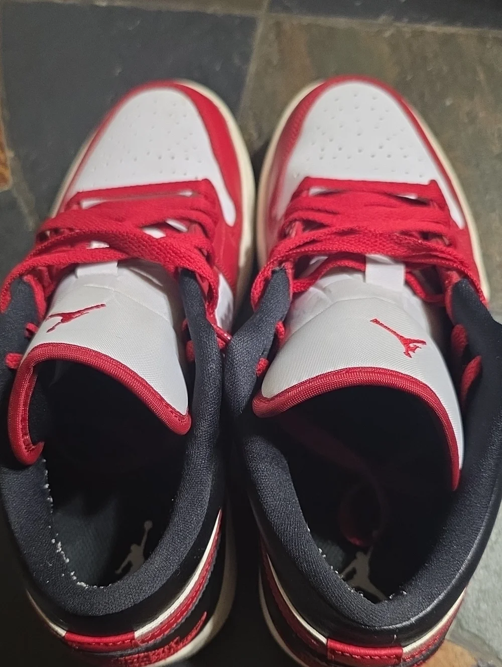 Air Jordan Low White - 1 Gym Red DC0774-160